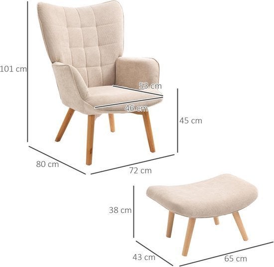 Fauteuil – Armstoel – Lounge Chair – Relaxstoel, Corvance B.V., Verzenden, Nieuw, Corvancebol@gmail.com