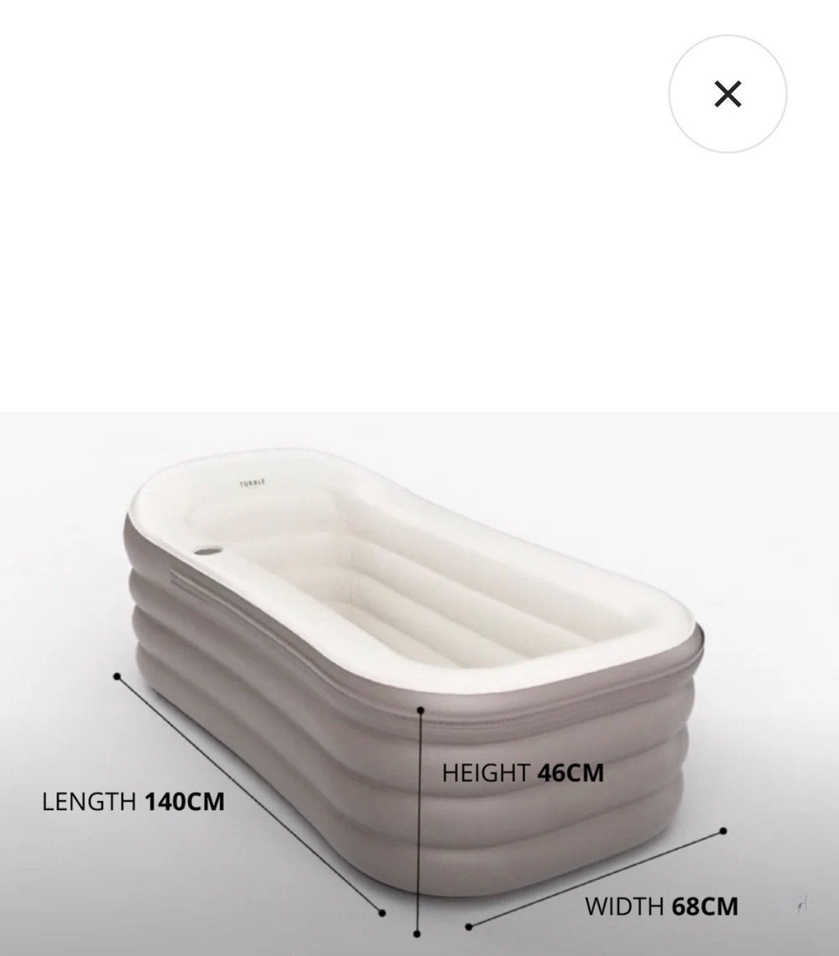 Tubble compact Opblaasbaar Bad - Zo goed als nieuw, Huis en Inrichting, Ophalen of Verzenden, Zo goed als nieuw, Met bad