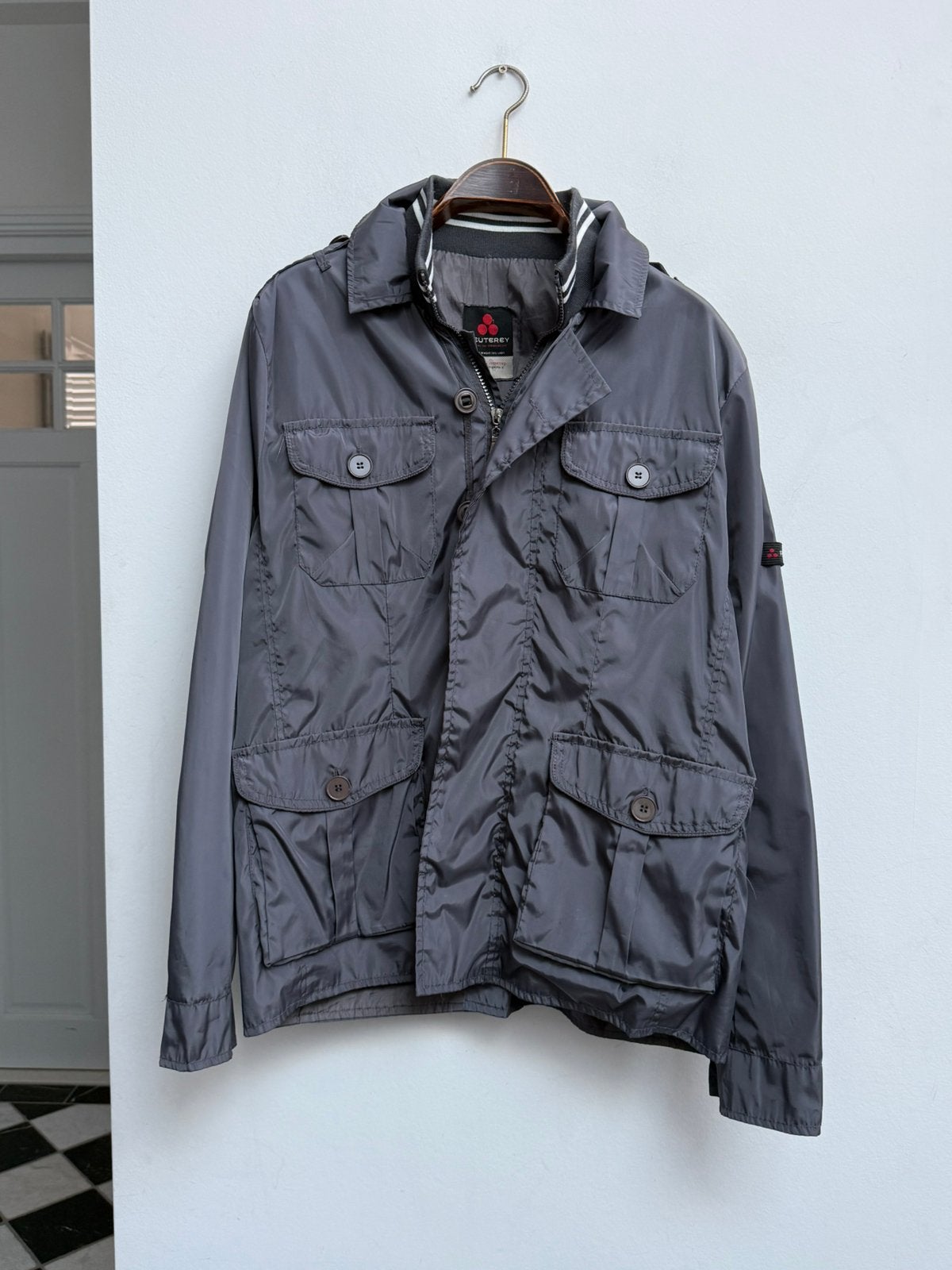 Peuterey Grijs Field Jacket Maat L (EU 50/52), Ophalen of Verzenden, Zo goed als nieuw, Maat 52/54 (L), Grijs