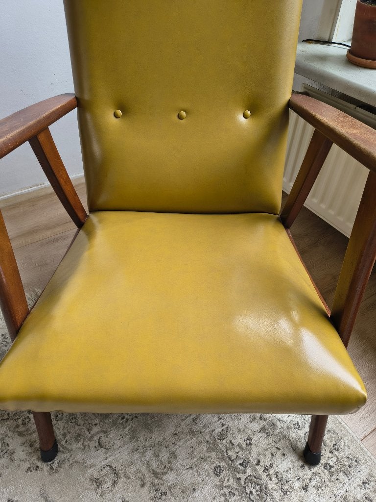 Mid-Century Modern Armchair | Fauteuil, Minder dan 75 cm, Onbekend, Hout, Ophalen of Verzenden
