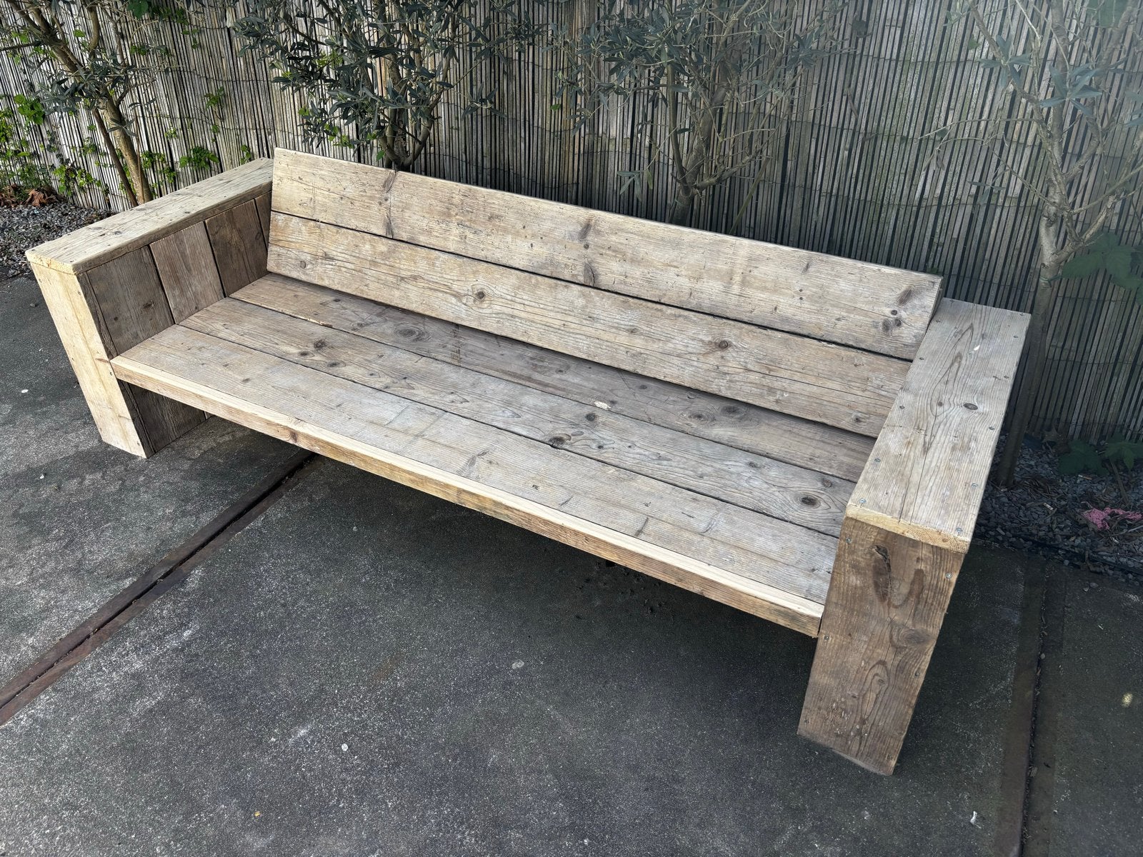 Steigerhouten Loungebank op Maat Gemaakt, Ophalen, Nieuw, Hout
