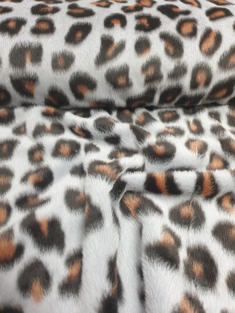fur de;ux panter print grijs (11503), 120 cm of meer, Nieuw, Ophalen of Verzenden, Katoen