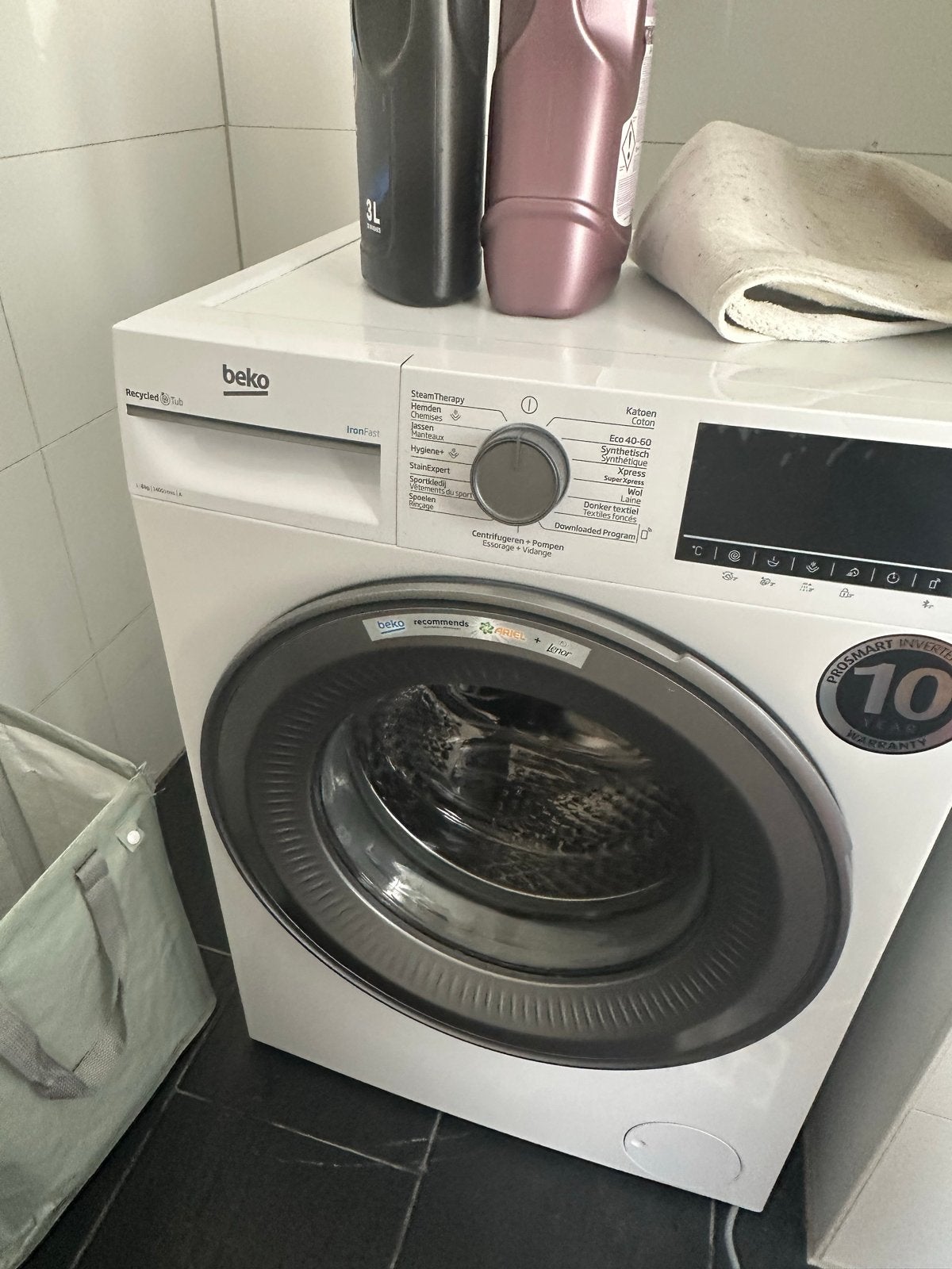 Beko Wasmachine - Zo goed als nieuw, Witgoed en Apparatuur, Ophalen, 1200 tot 1600 toeren, 8 tot 10 kg, Zo goed als nieuw