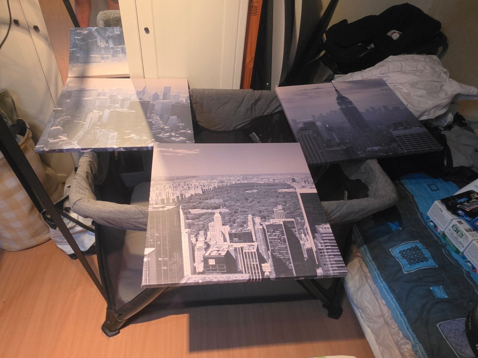Drie luik schilderijen uit amerika zie foto,s., Ophalen, Minder dan 50 cm, Schilderij
