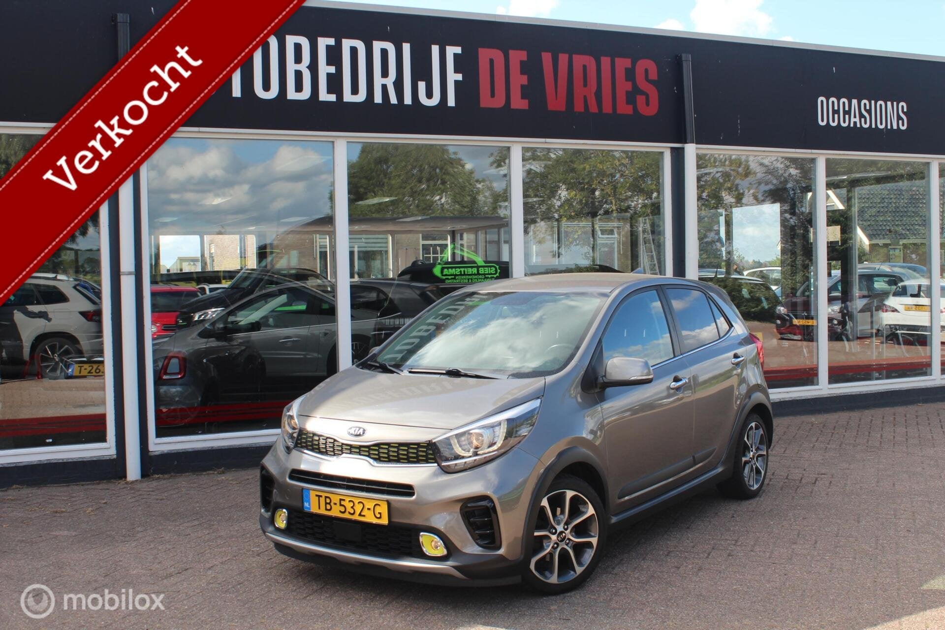 Kia Picanto 1.2 CVVT X-Line Full Options Leder/Camera/Carpla, Auto's, Voorwielaandrijving, Gebruikt, 4 cilinders, Bedrijf
