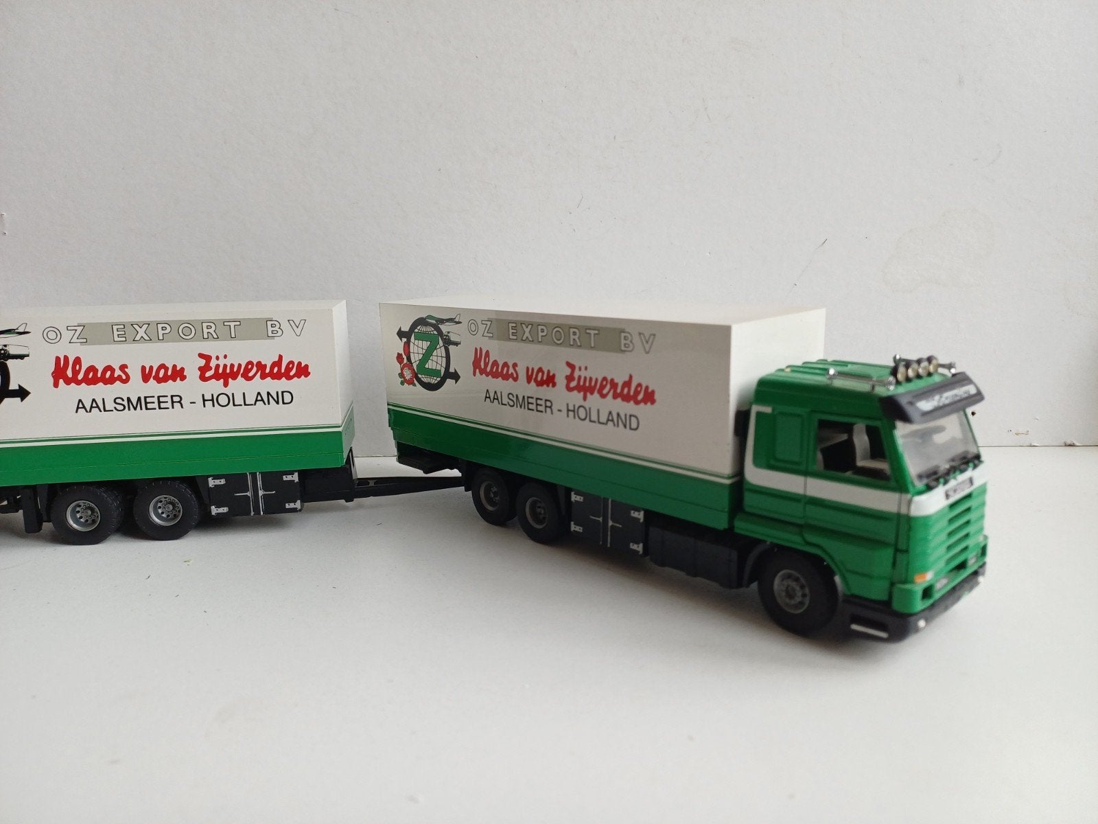 Scania 113m 380 Tekno 1:50 klaas van Zijverden Aalsmeer, Hobby en Vrije tijd, Ophalen of Verzenden, Bus of Vrachtwagen, Tekno