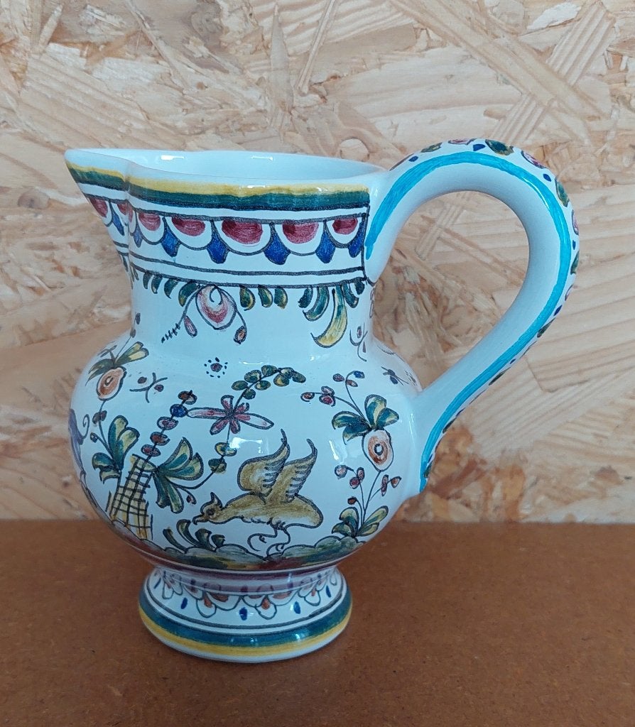 Berardos vaasje/kannetje aardewerk, Meerkleurig, Zo goed als nieuw, Steen/keramiek, 15 cm