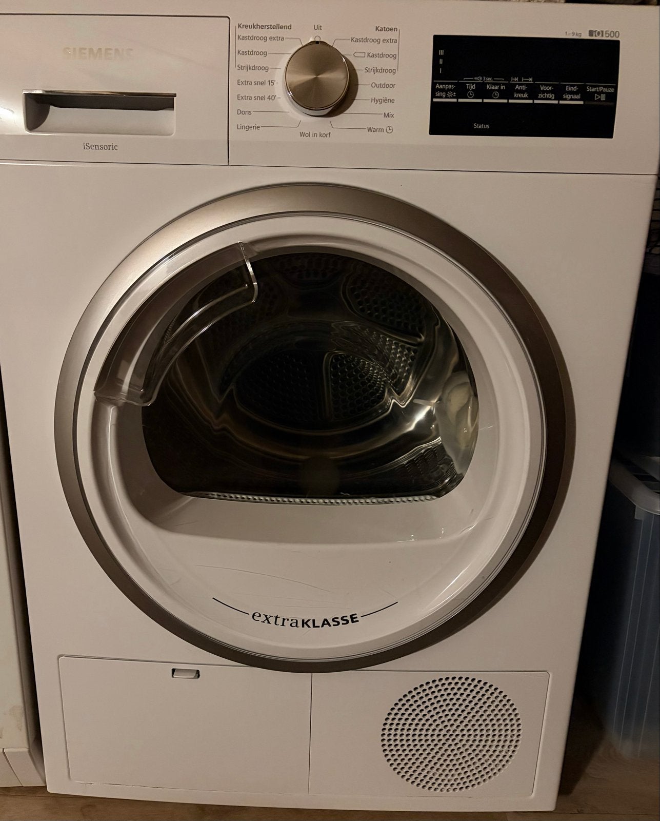 Siemens iSensoric "extraKlasse" wasdroger, Ophalen, 8 tot 10 kg, Zo goed als nieuw, Voorlader