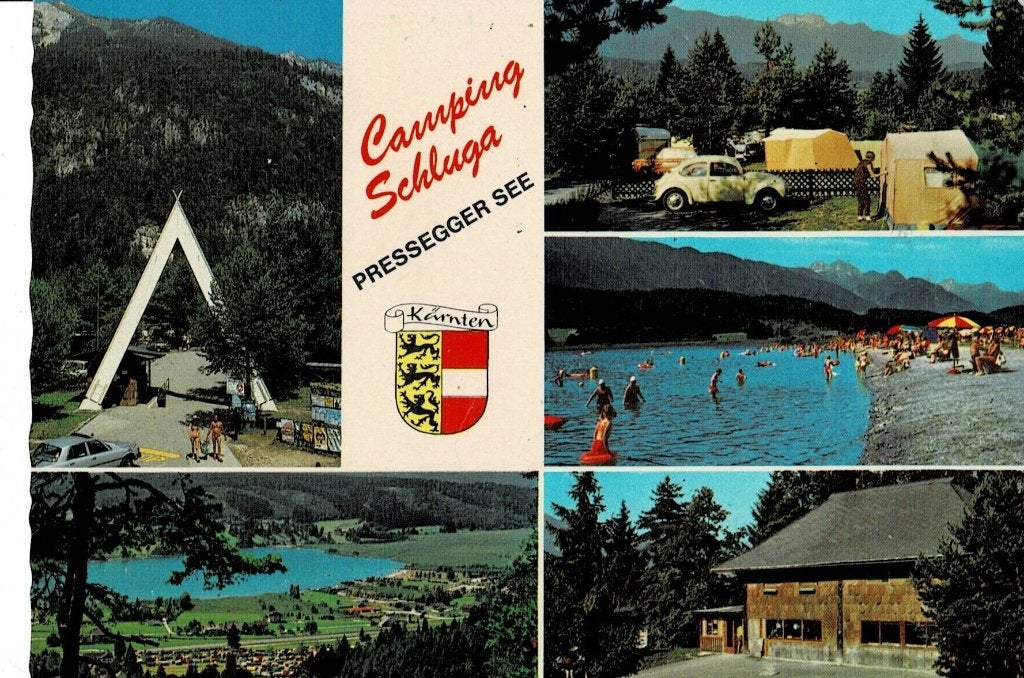Camping Schluga Presseger See, Oostenrijk, Ophalen of Verzenden, 1960 tot 1980, Gelopen, Oostenrijk