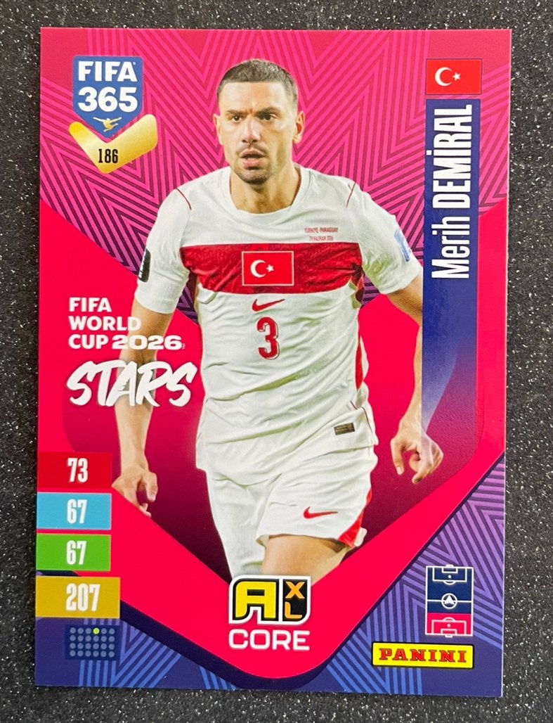 Panini Fifa365 2027  WORLD CUP 2026 STARS  DEMIRAL  TÜRKİYE, Verzenden, Zo goed als nieuw, Plaatje