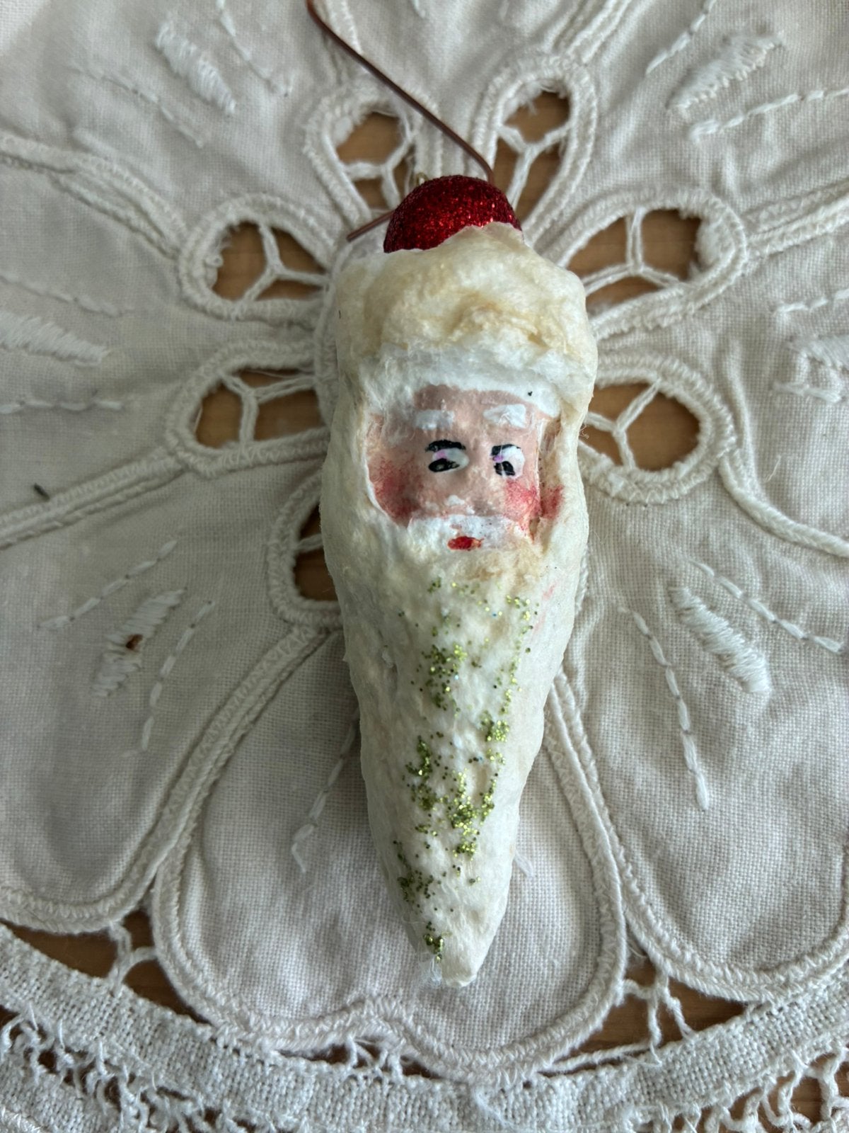 Nostalgisch feathertree wattenpopje Santahoofdje, Ophalen of Verzenden, Nieuw