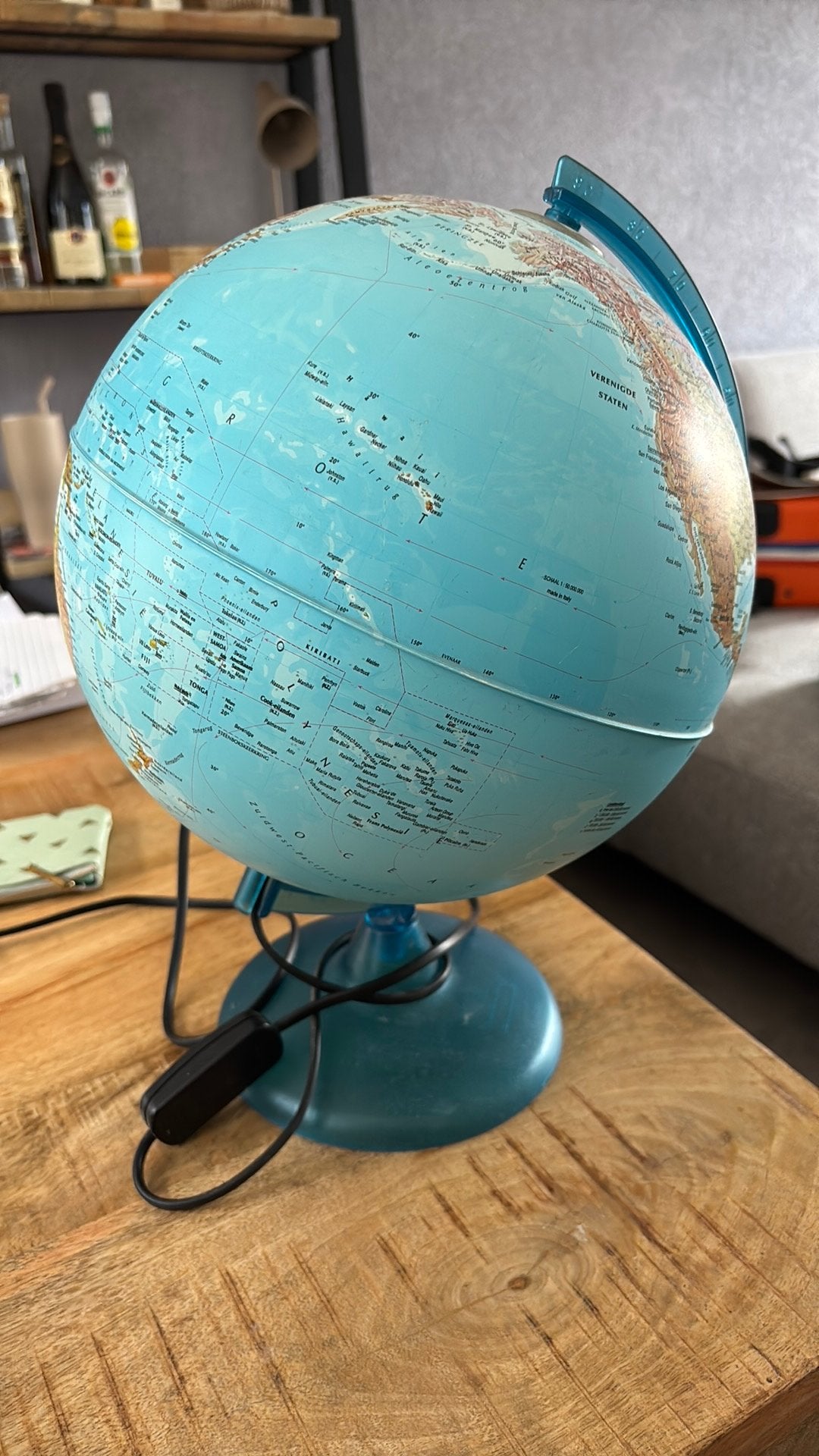 Verlichte Wereldbol - Educatief en Decoratief, Ophalen of Verzenden, Verlicht, Zo goed als nieuw
