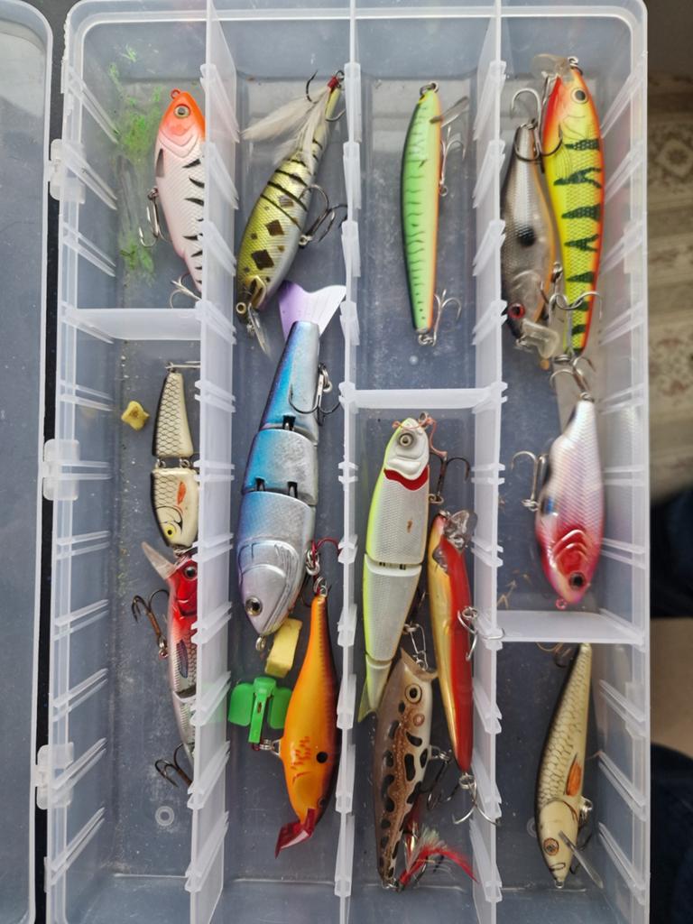 Diverse kunstaas set in handige opbergdoos, Ophalen of Verzenden, Gebruikt, Kunstaas