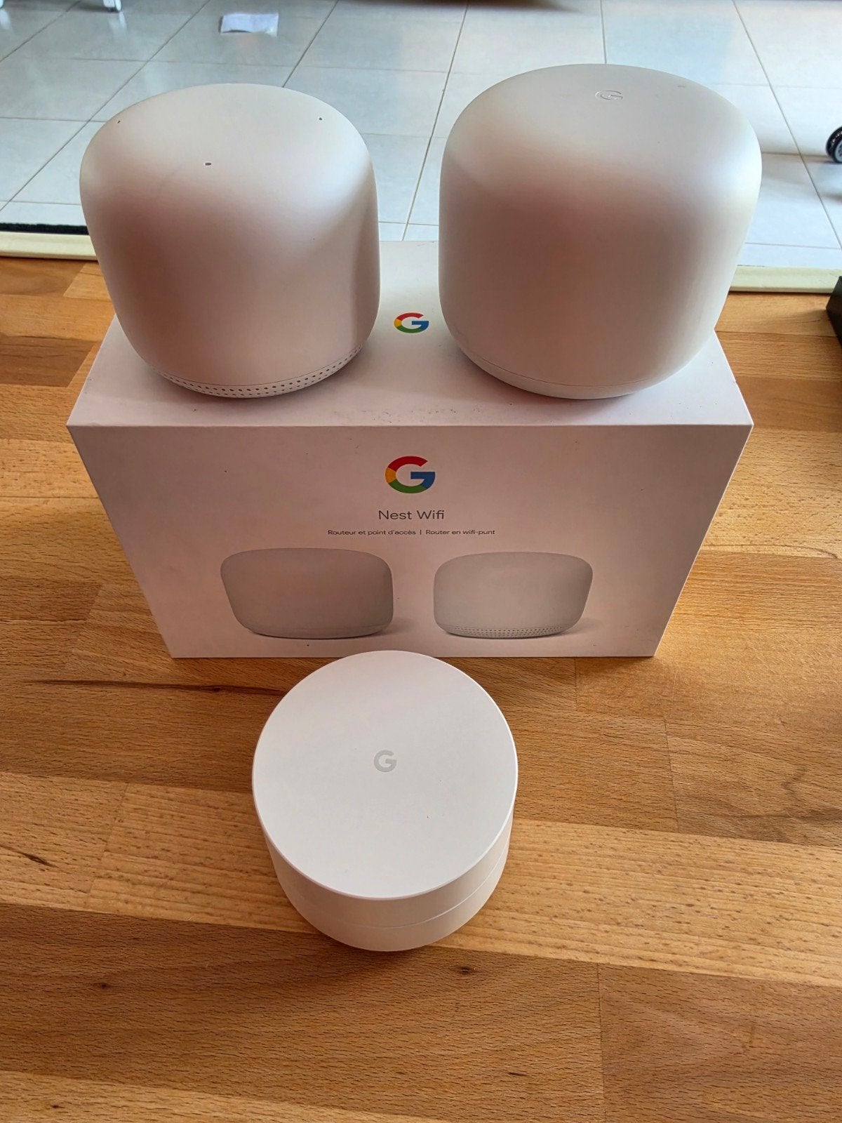 Google Nest WiFi Router Dual Band + Nest WiFi Point, Ophalen of Verzenden, Gebruikt, Router, Google