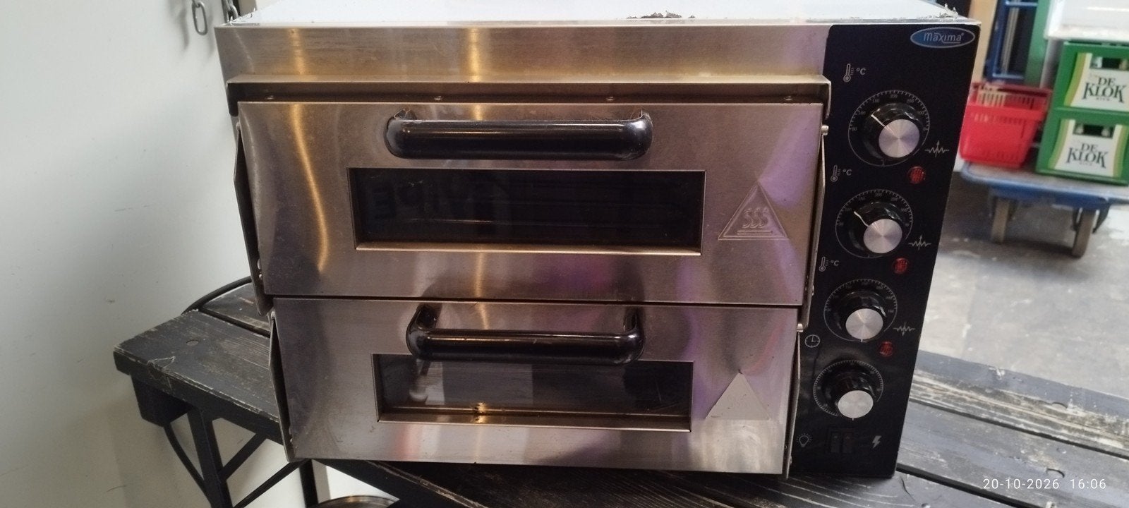 Pizzaoven MAXIMA 2 deurs, Witgoed en Apparatuur, Ophalen, 45 tot 50 cm, Overige merken, Pizzaoven