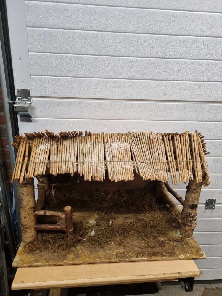 kerststal groot riet en hout, Diversen, Ophalen of Verzenden, 'T Olde Gre-j, Info@toldegrej.nl, Endepoelstraat 20f Didam