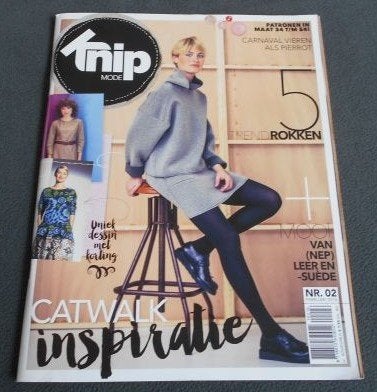 Knipmode nr. 2 februari 2016 alle patronen maat 34 t/m 54 XL, Verzenden, Zo goed als nieuw, Vrouw, Knipmode