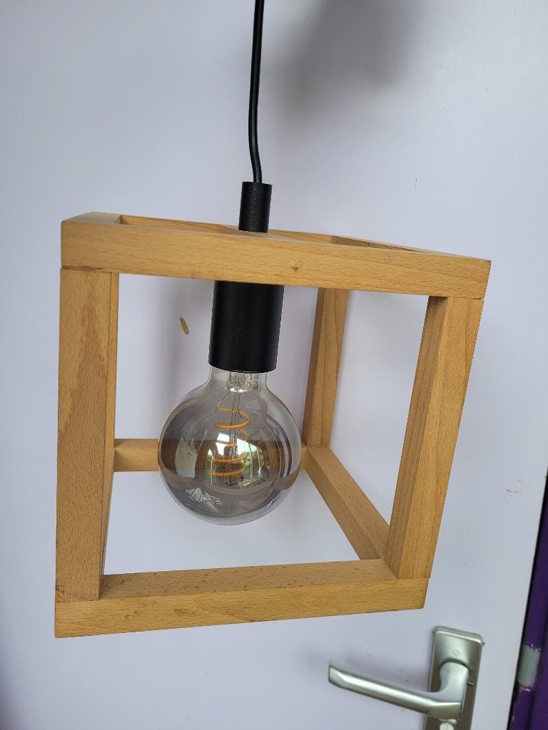 Gave houten hanglamp , Blackcrown, ., Nieuw, Ophalen of Verzenden, .