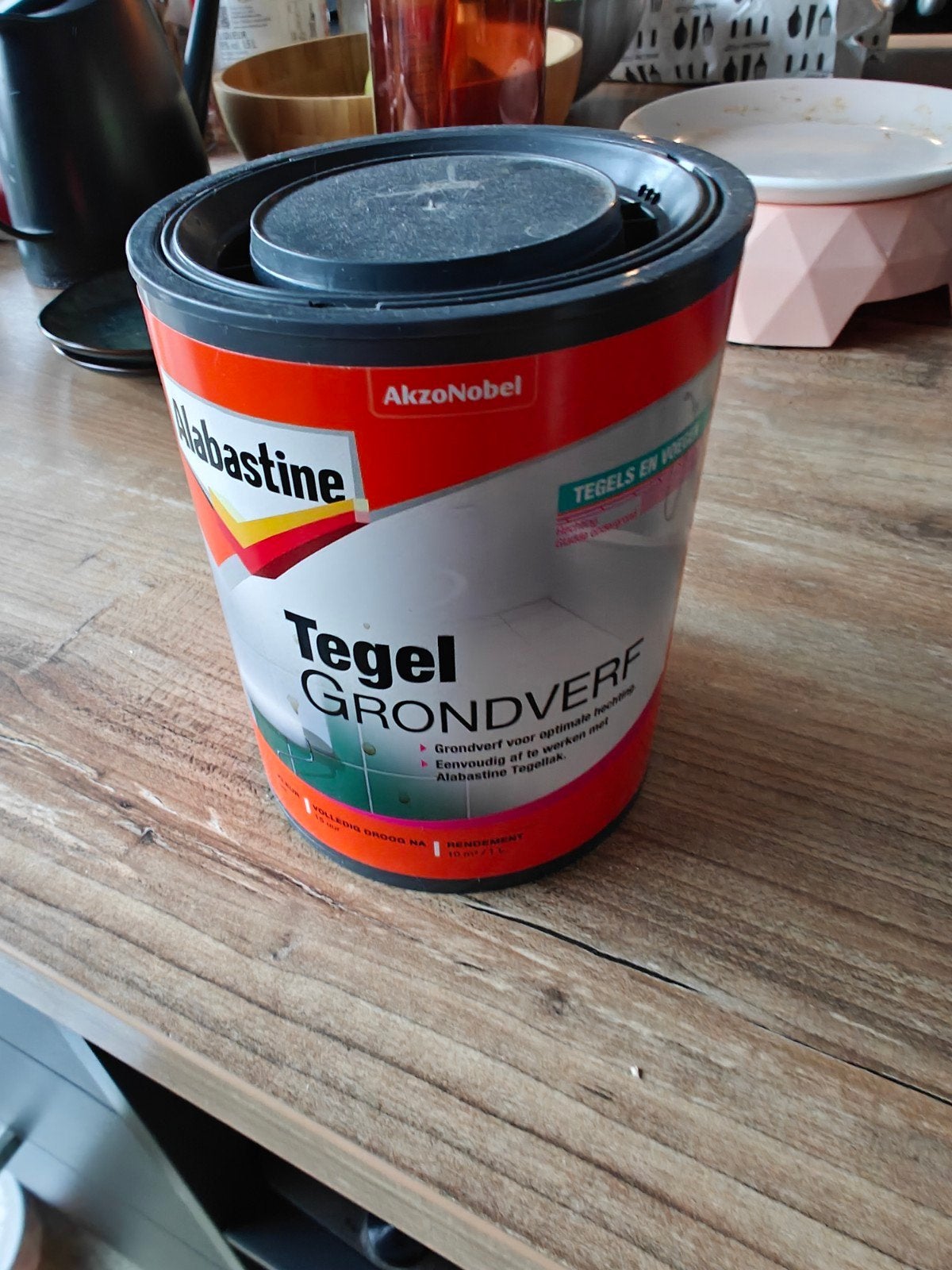 Alabastine Tegel Grondverf - 1L, Ophalen, Overige kleuren, Nieuw, Verf
