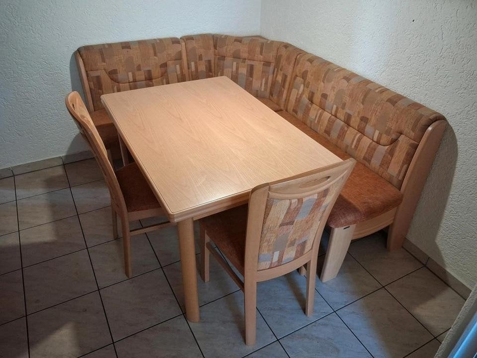 Eetbank met tafel en stoelen - complete eethoek, Huis en Inrichting, Tafels | Eettafels, Gebruikt, 100 tot 150 cm, 100 tot 150 cm