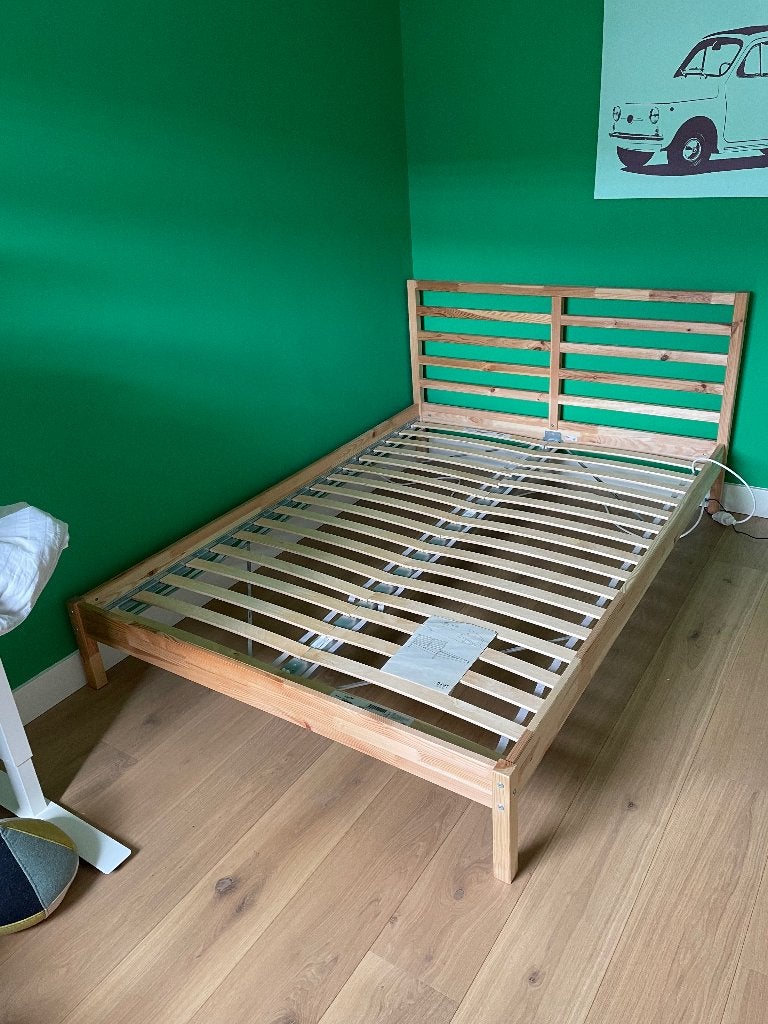 Houten bedframe ikea 140x200, Ophalen, Overige kleuren, Tweepersoons, 140 cm