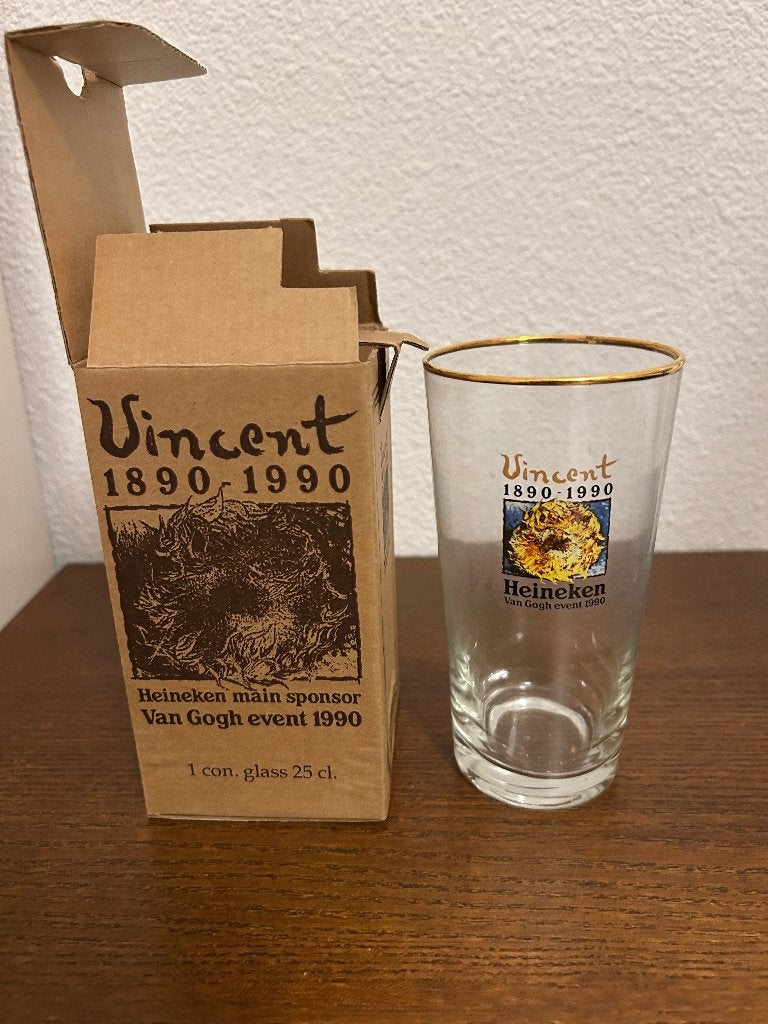 Heineken glazen Vincent van Gogh, Verzamelen, Biermerken, Ophalen, Nieuw, Glas of Glazen, Heineken