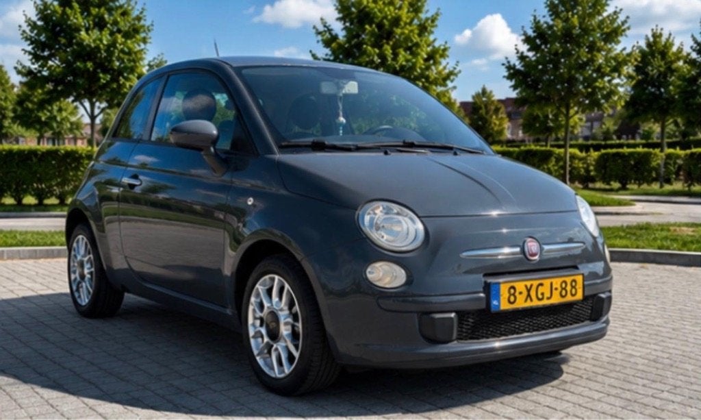 Fiat 500 1.2 2011 Grijs, Stof, 4 cilinders, 840 kg, Handgeschakeld