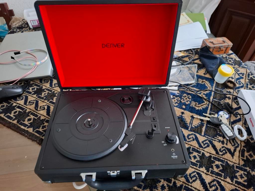 PLATEN SPELER USB AAN SLUITING BOXEN ZITTEN KOFFER VERWERKT, Ophalen, USB-aansluiting
