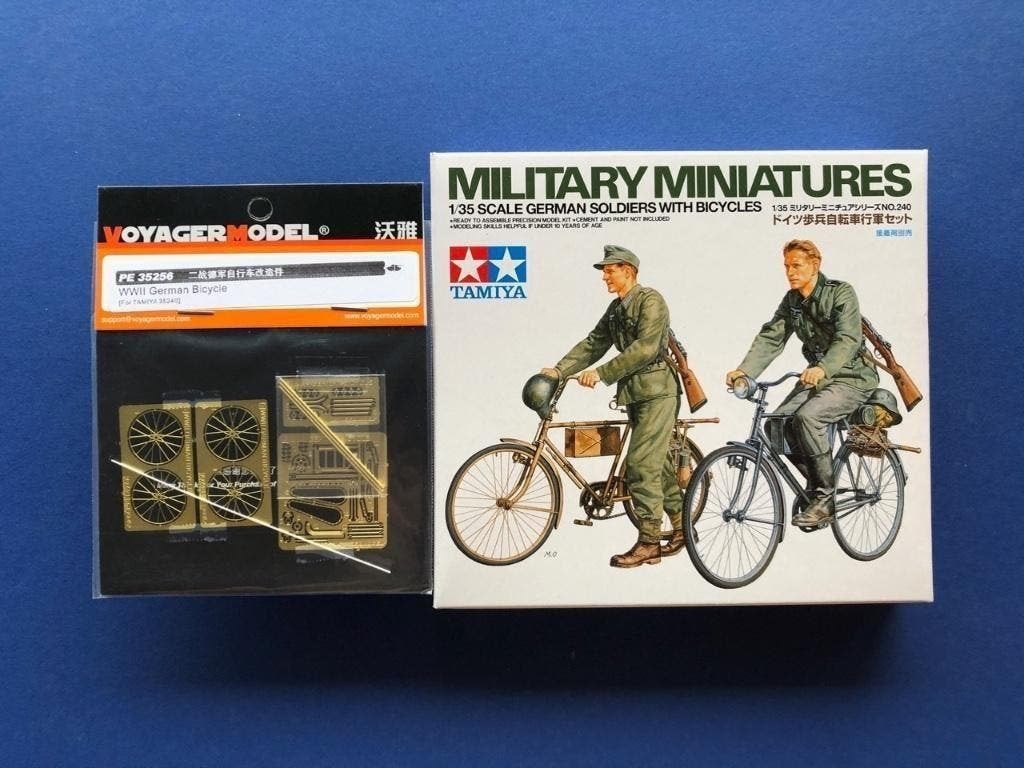 Tamiya 35240 Bicycle w VOYAGER pe SET 1/35, Verzenden, Nieuw, 1:35 tot 1:50
