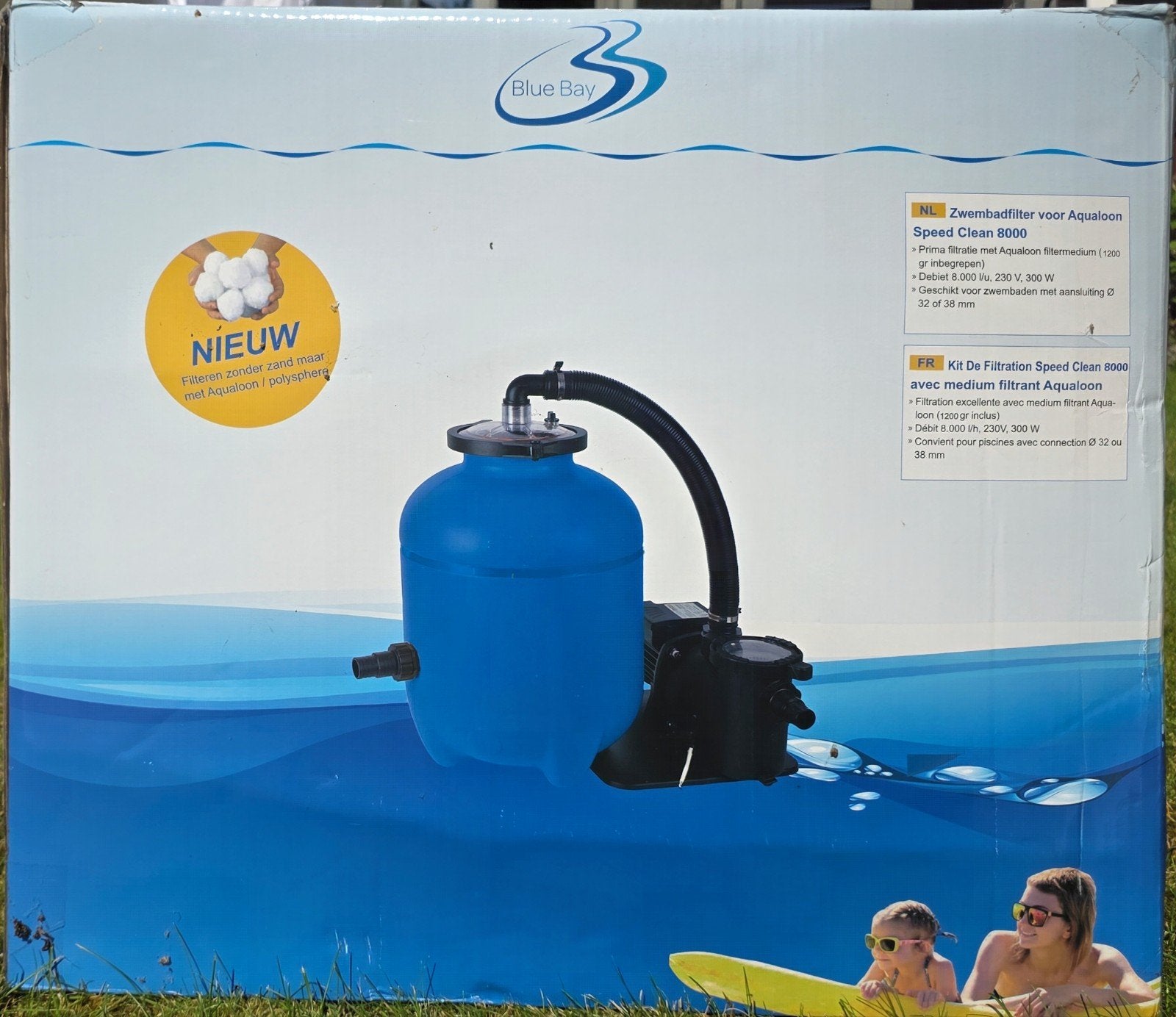 Blue Bay Zwembadfilter Speed Clean 8000 Aqualoon, Ophalen, Zo goed als nieuw, Filter