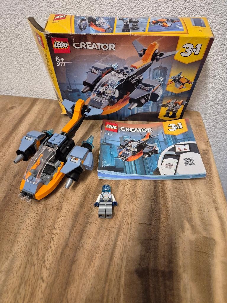 Lego Creator 3-1 31111 Cyber drone, Lego, Lego, Gebruikt, Ophalen of Verzenden