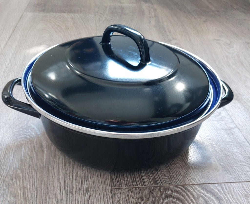 Braadpan emaille 28cm, Huis en Inrichting, Ophalen of Verzenden, Rvs