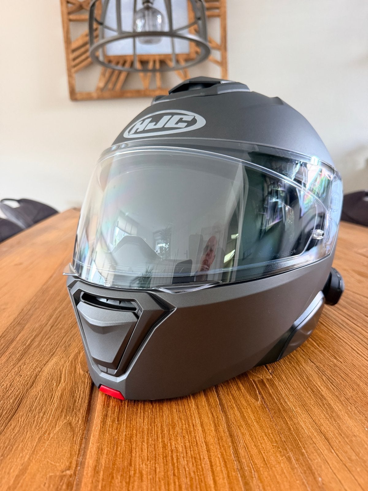 HJC i91 Systeemhelm met Sena headset - Mat Grijs - Maat M, M, Systeemhelm, Dames, HJC