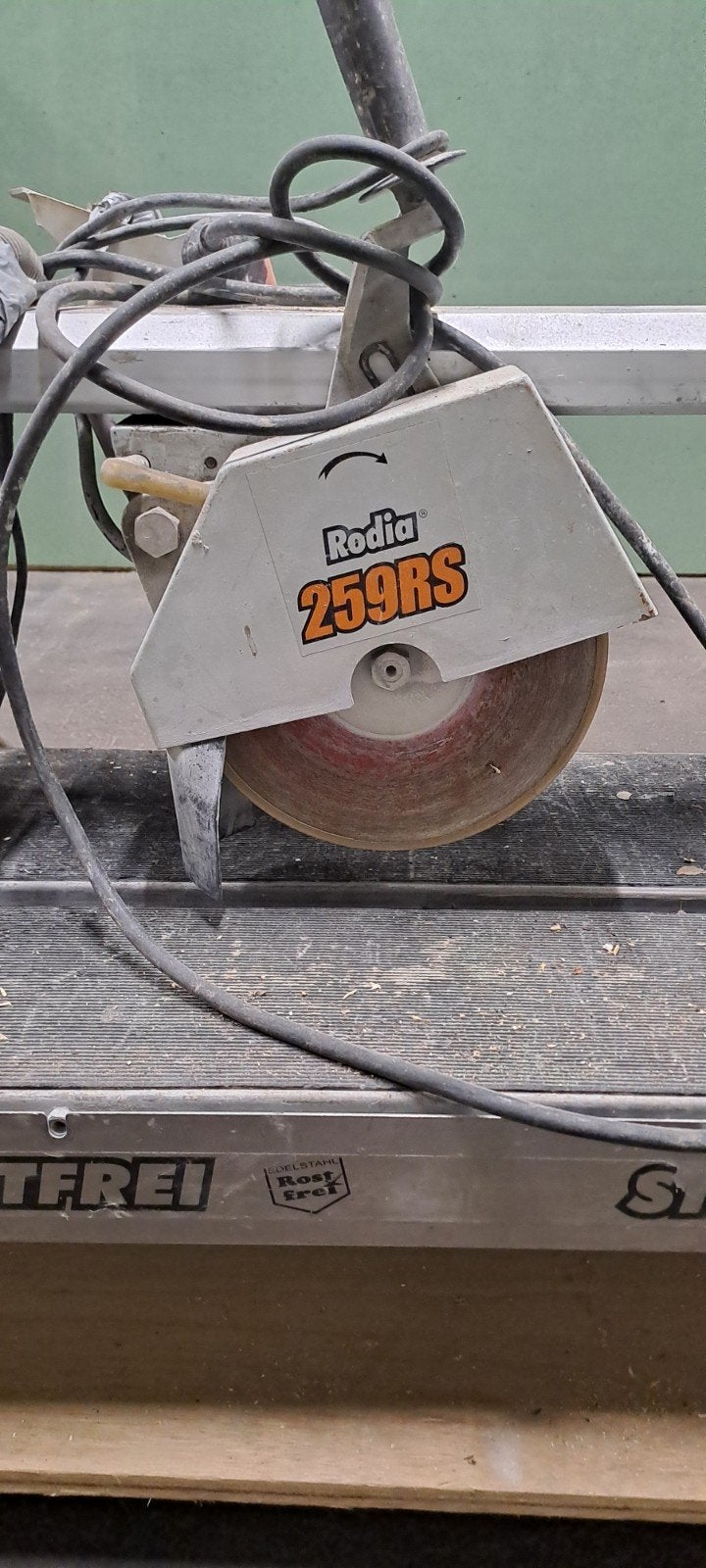 Rodia 259RS Tegelzaag - Professionele Zaagmachine, Ophalen, Gebruikt, 70 mm of meer, Overige typen