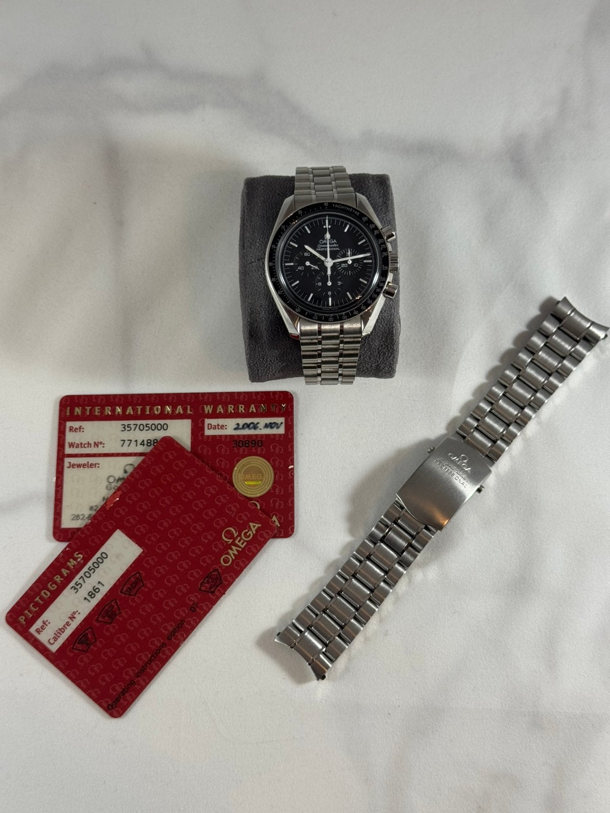 Omega Speedmaster Professional 1861. Full Set. 2006, Sieraden, Tassen en Uiterlijk, Horloges | Heren, Ophalen, Staal, Gebruikt