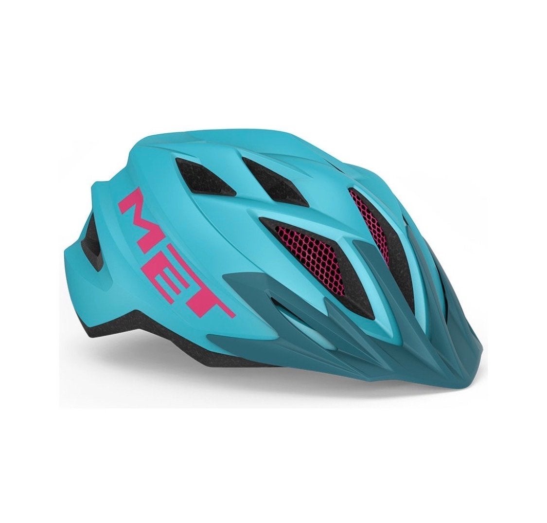 MET crackerjack fietshelm- Blauw/Roze met LED-licht, Ophalen of Verzenden, Zo goed als nieuw, Overige maten, Jongen of Meisje