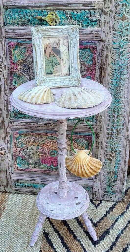 Shabby/India/Pink/Tafeltje/Bijzettafeltje, Ophalen of Verzenden