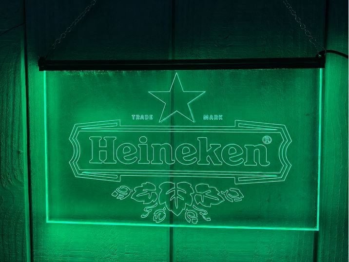 led bord Heiniken, Verzamelen, Ophalen of Verzenden, Nieuw, Lichtbak of (neon) lamp