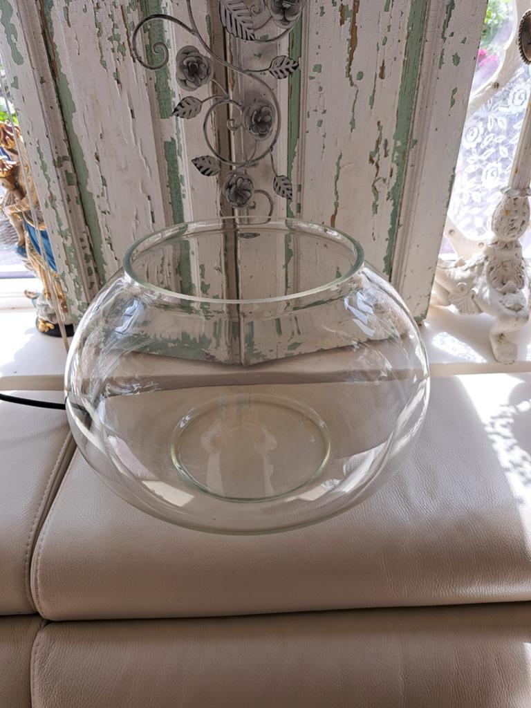 Grote vissen kom, vaas, Huis en Inrichting, Woonaccessoires | Vazen, Ophalen, Overige kleuren, Minder dan 50 cm, Glas