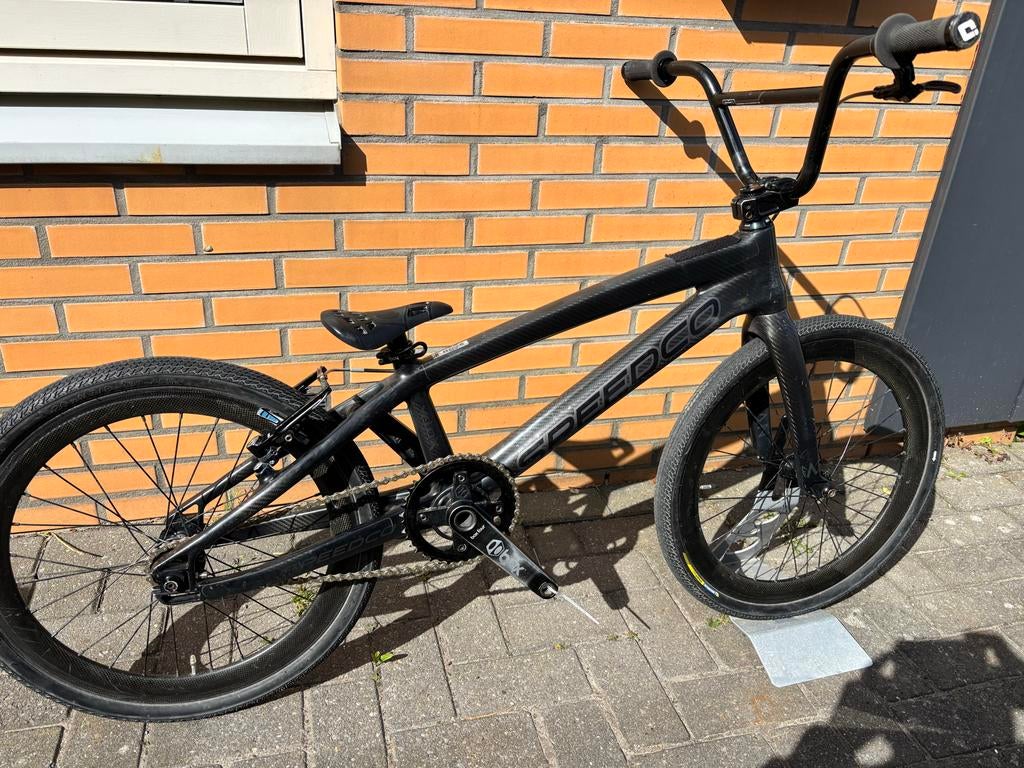 Carbon Speedco Velox Pro BMX met Avian vork en carbon velgen, Velgrem, Ophalen of Verzenden, Zo goed als nieuw, V-brakes