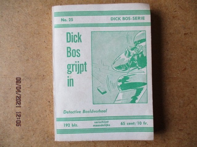 adv0884 dick bos 25 grijpt in, Eén stripboek, Ophalen, Gelezen