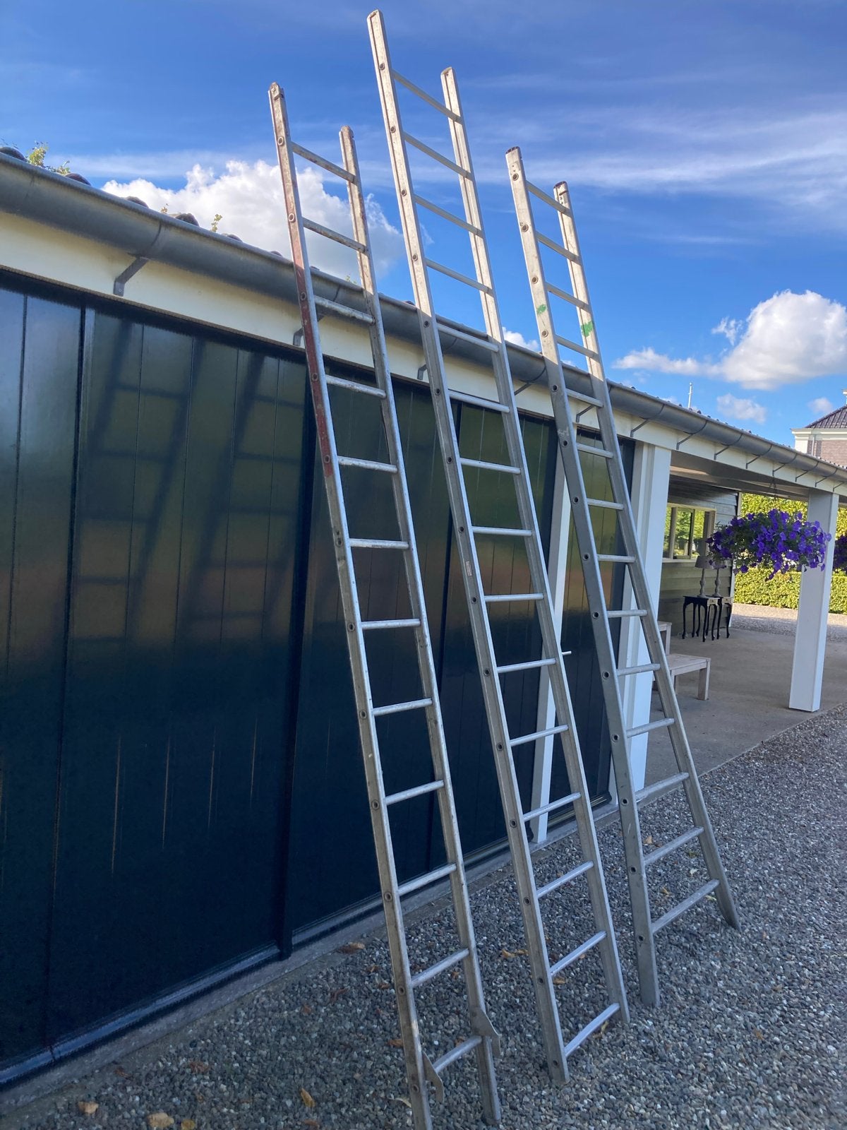Diverse aluminium ladders van 3 meter, Ophalen, Gebruikt, Ladder, 2 tot 4 meter