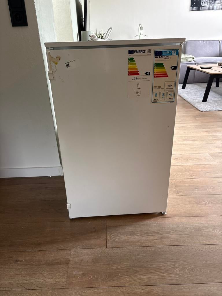 IKEA SKÅLAD inbouwkoelkast (geleiders ontbreken), Zonder vriesvak, 100 tot 150 liter, Zo goed als nieuw, Energieklasse A of zuiniger