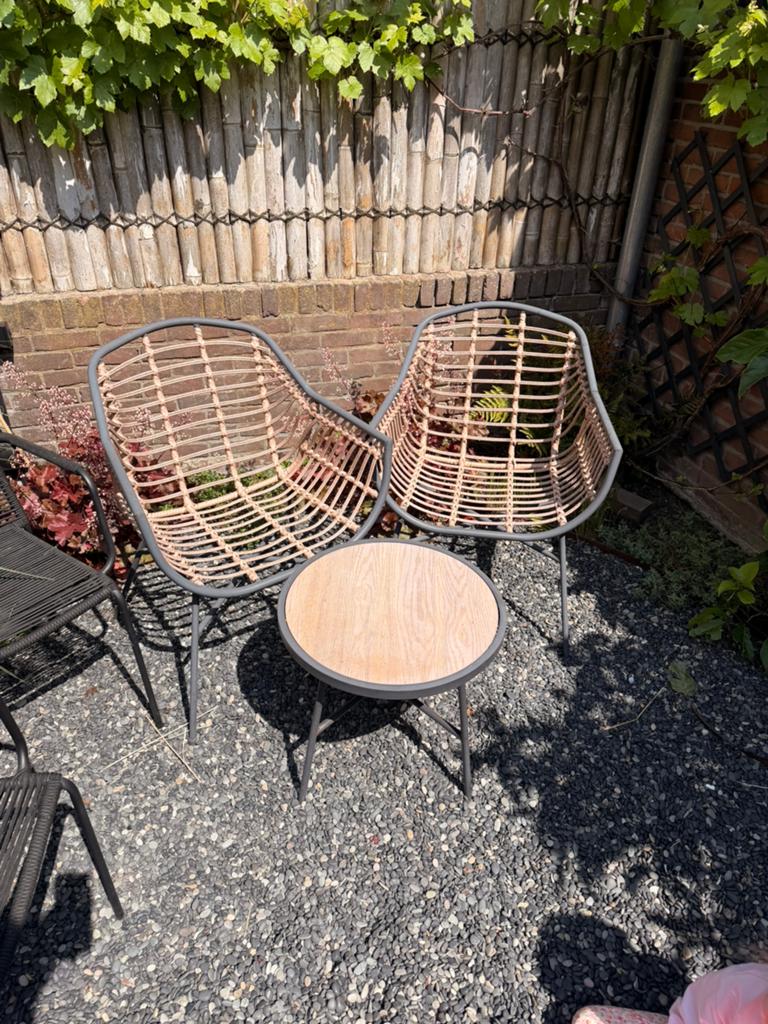 2 loungestoelen voor buiten, Gebruikt, Loungeset, Wicker, Stoel
