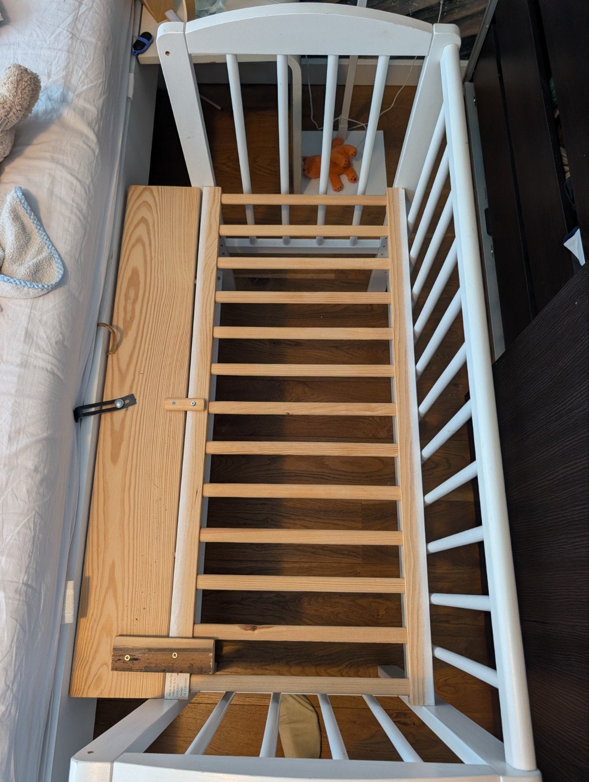 Petite Amélie Co-sleeper/Ledikantje met matras en toebehoren, Kinderen en Baby's, Ophalen, Gebruikt, Minder dan 140 cm, Matras