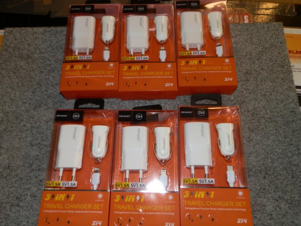 USB charger incl kabel traveler set 3 in 1 iphone, Ophalen of Verzenden, Nieuw, Apple iPhone