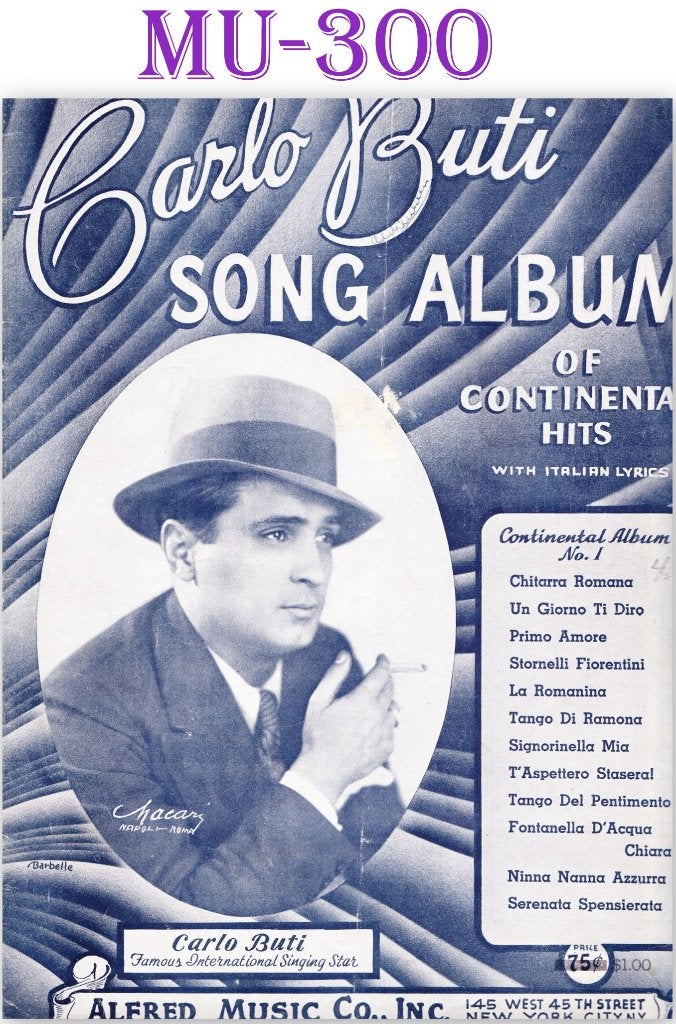 Mu300 Bladmuziek Carlo Buti song album  Verzendkosten 4.40, Zang, Gebruikt, Ophalen of Verzenden, Artiest of Componist