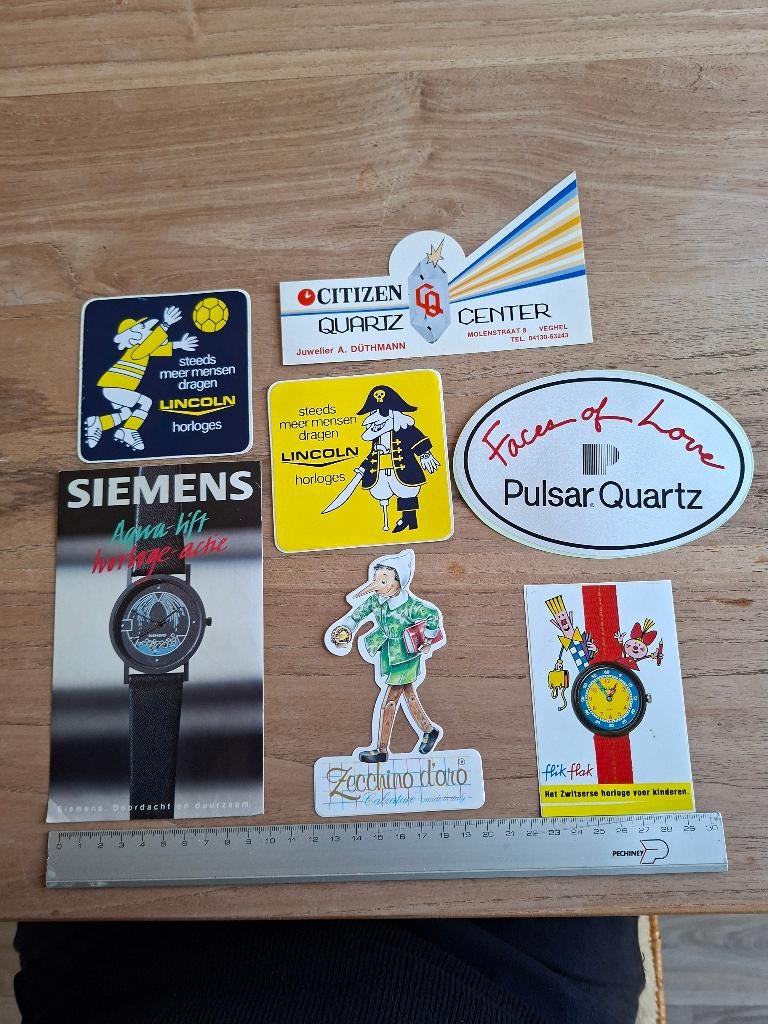 Stickers horloges, Verzamelen, Stickers, Ophalen of Verzenden, Zo goed als nieuw, Merk