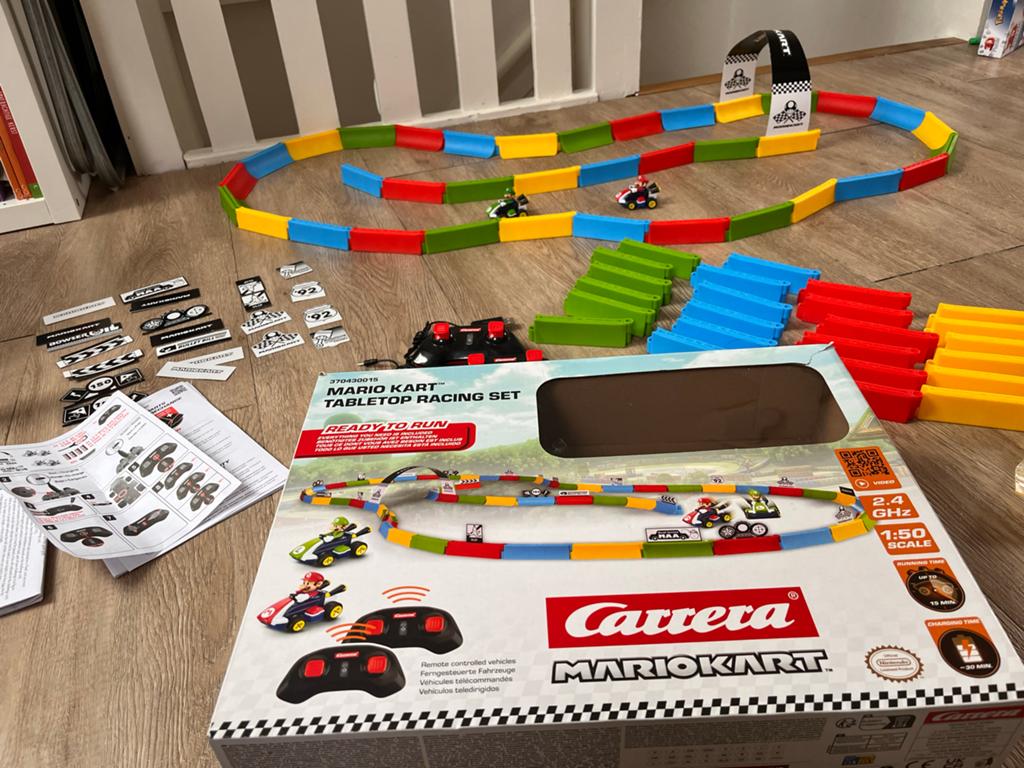 Carrera Mario Kart Tabletop Racebaan Set - Klaar om te racen, Ophalen, Racebaan, Zelf te bouwen, Carrera