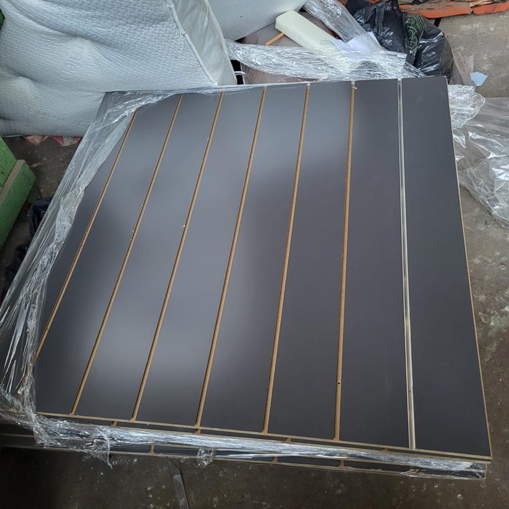 Slatwall panelen met aluminium inzetstukken -120x120 cm 10st, Tuin en Terras, Tuinmeubel-accessoires, Ophalen of Verzenden